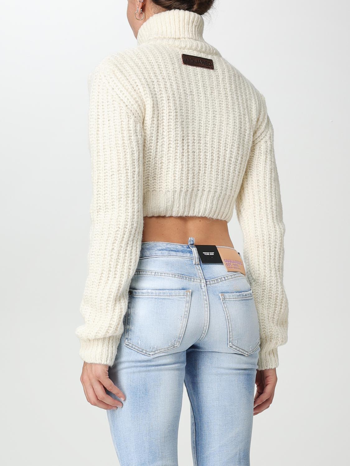 DSQUARED2 アイボリー セーター S イタリー製 Dsquared2 sweater in wool blend - White | S72HA1171S18355 | GIGLIO.COM