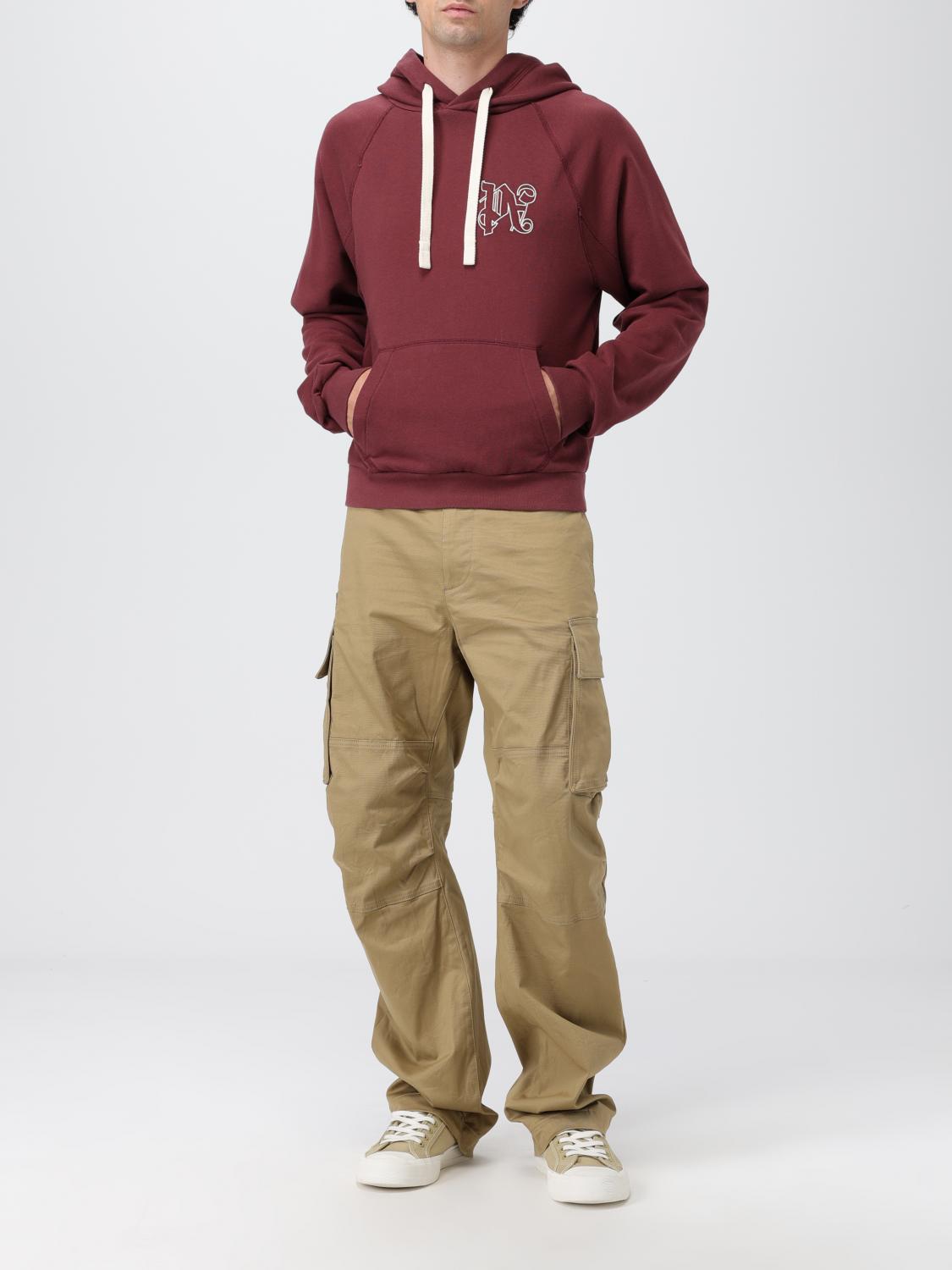 PALM ANGELS SUDADERA: Sudadera hombre Palm Angels, Granate - Img 2