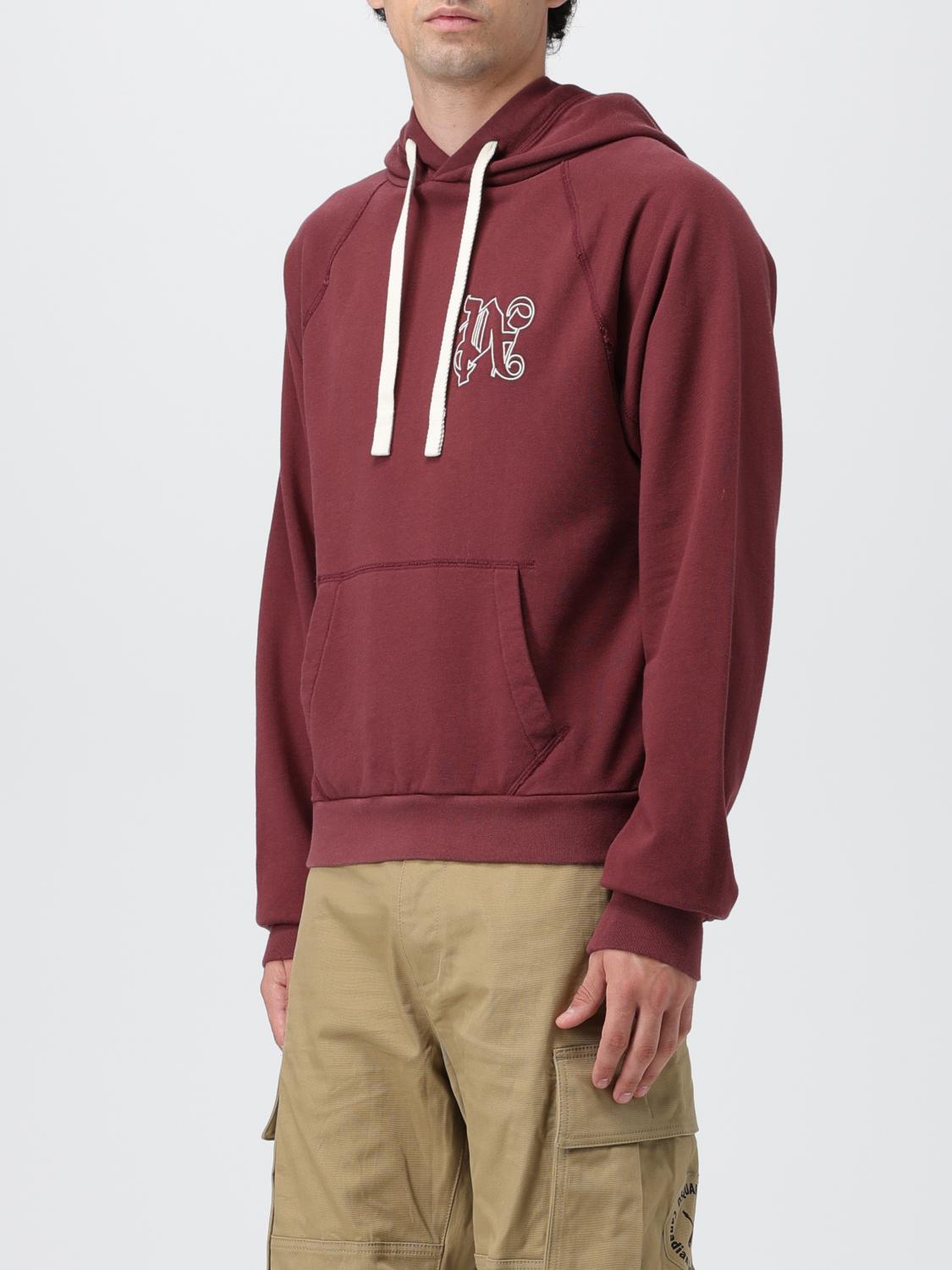 PALM ANGELS SUDADERA: Sudadera hombre Palm Angels, Granate - Img 4