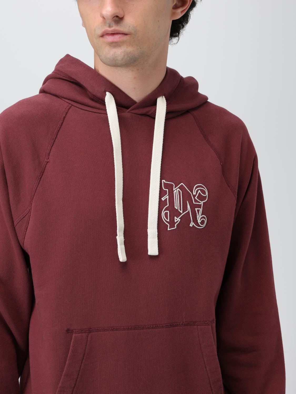 PALM ANGELS SUDADERA: Sudadera hombre Palm Angels, Granate - Img 5