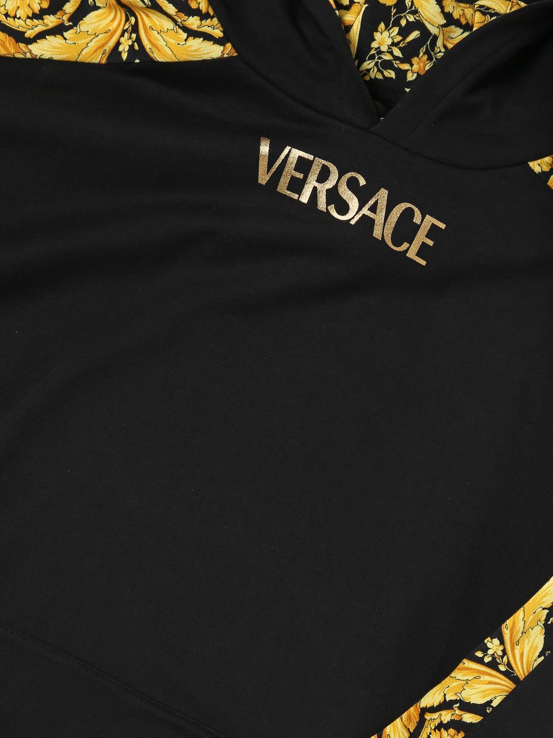 VERSACE 스웨터: 스웨터 남아 Versace Young, 블랙 - Img 3