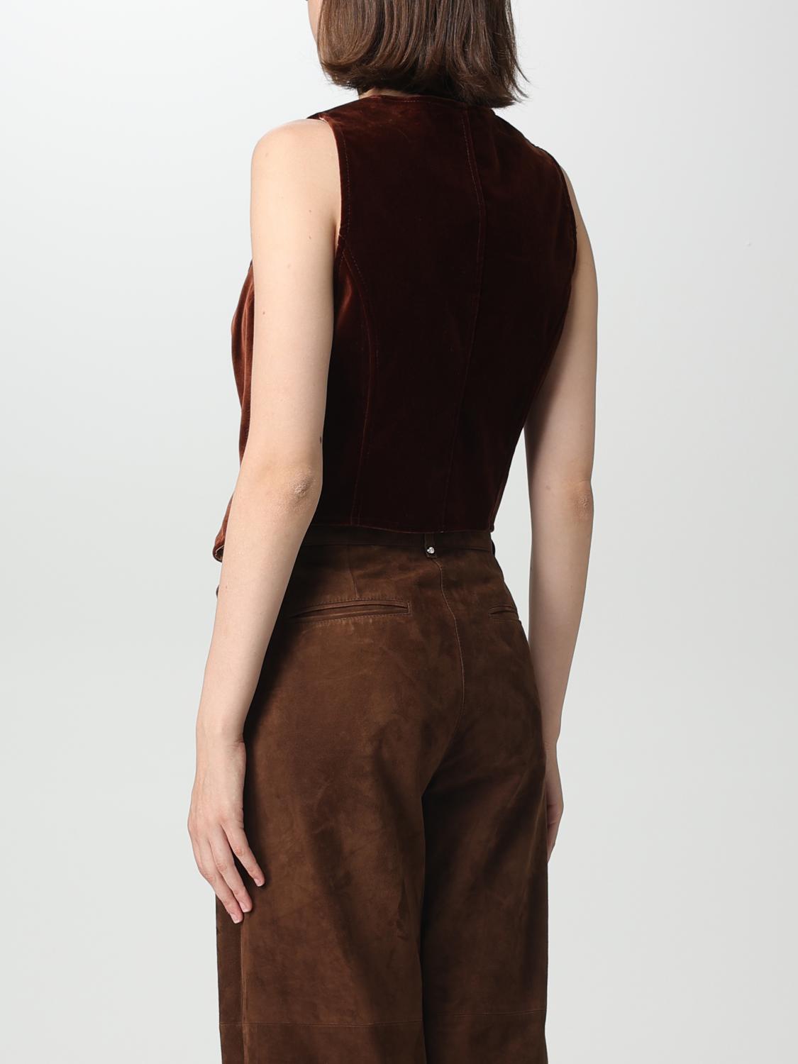 ETRO WAISTCOAT: Etro velvet waistcoat, Brown - Img 3