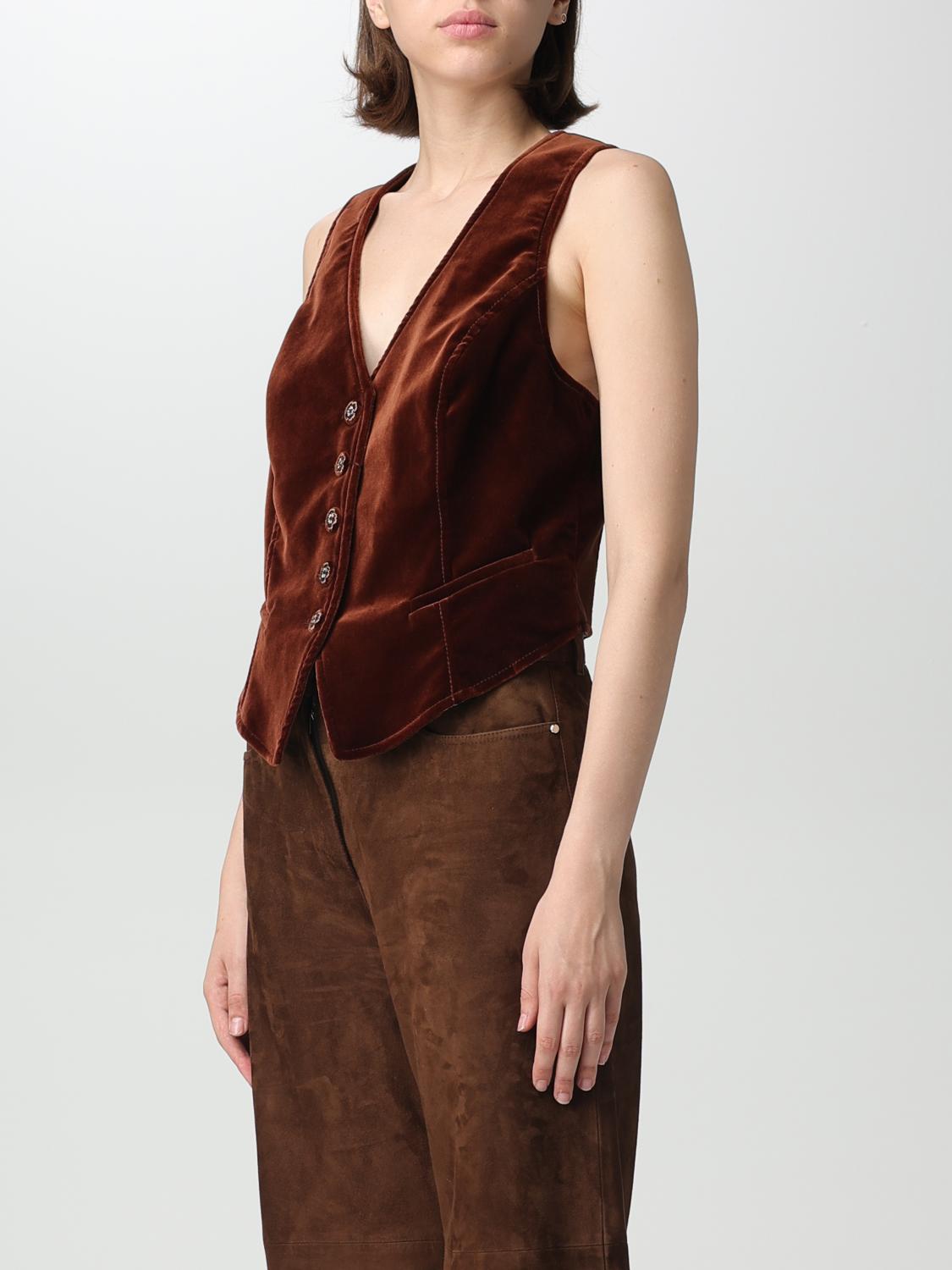 ETRO WAISTCOAT: Etro velvet waistcoat, Brown - Img 4