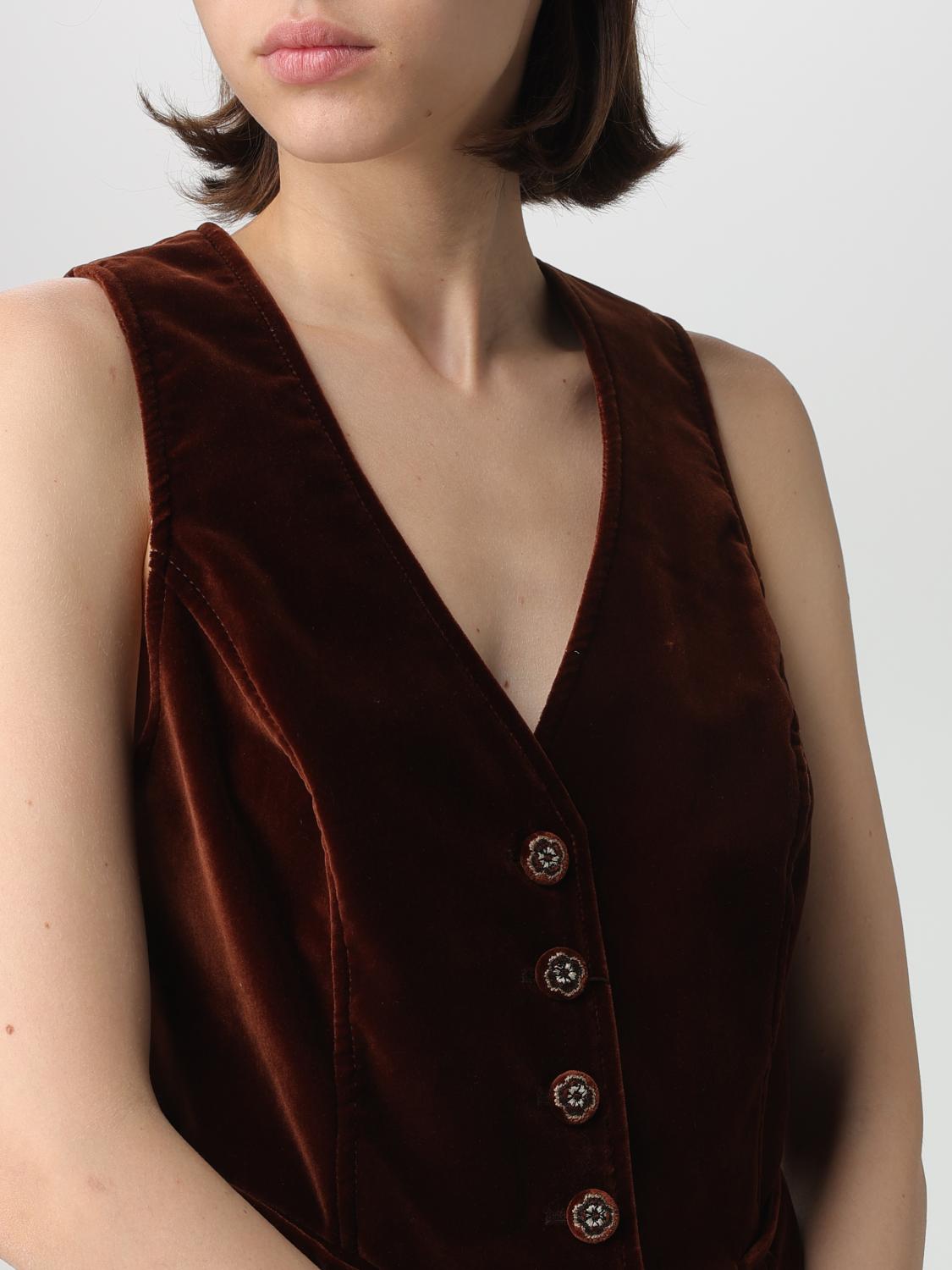 ETRO WAISTCOAT: Etro velvet waistcoat, Brown - Img 5