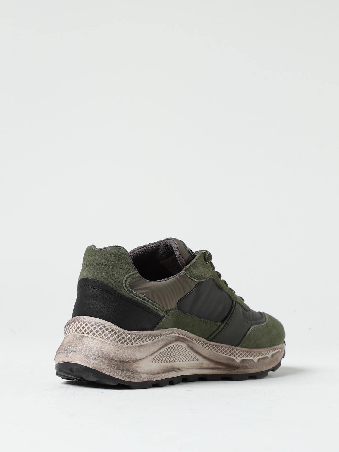 PEUTEREY SNEAKERS: Sneakers Torque Peuterey in pelle e nylon used, Verde - Img 3