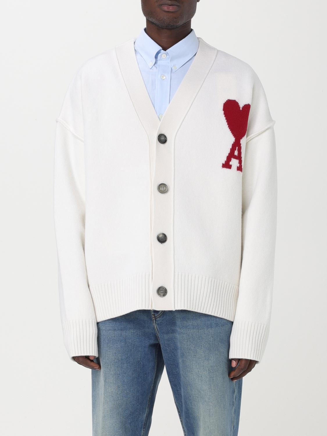 AMI PARIS CARDIGAN: Sweater men Ami Paris, White - Img 1