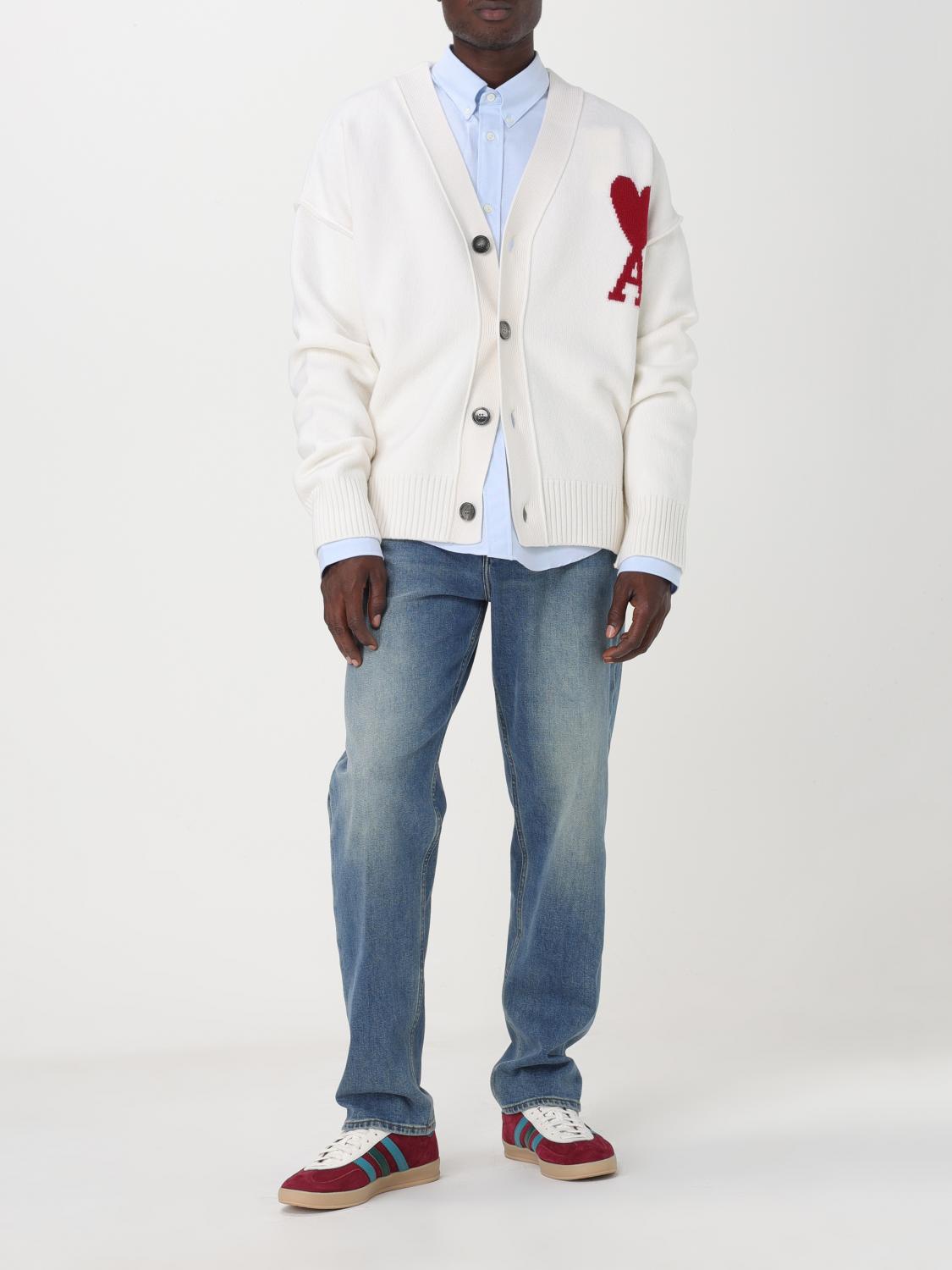 AMI PARIS CARDIGAN: Sweater men Ami Paris, White - Img 2