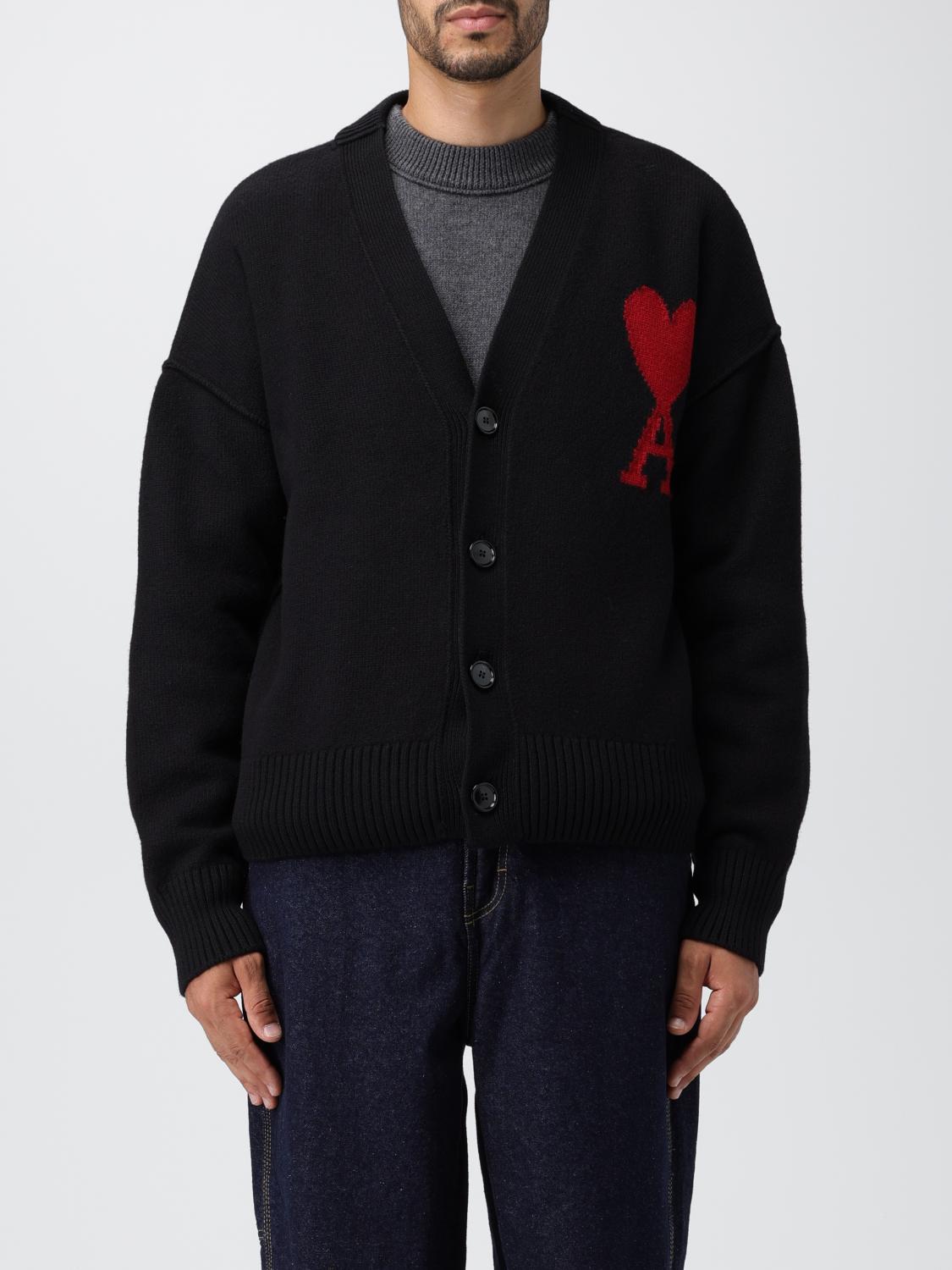 AMI PARIS CARDIGAN: Pull homme Ami Paris, Noir - Img 1