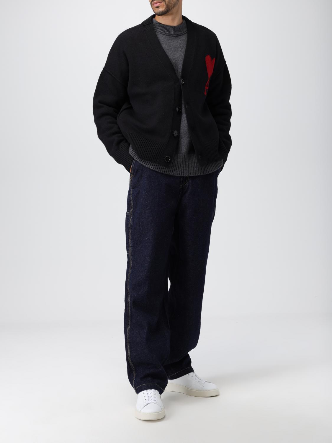 AMI PARIS CARDIGAN: Pull homme Ami Paris, Noir - Img 2