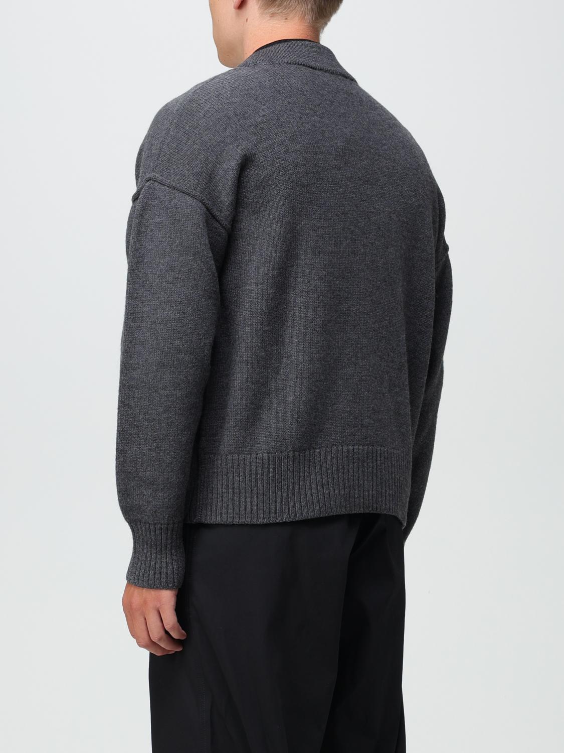 AMI PARIS CARDIGAN: Pull homme Ami Paris, Gris - Img 3