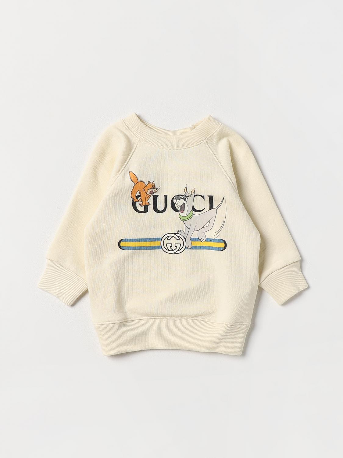GUCCI SWEATER: Gucci crewneck sweatshirt with The Jetsons print, White - Img 1