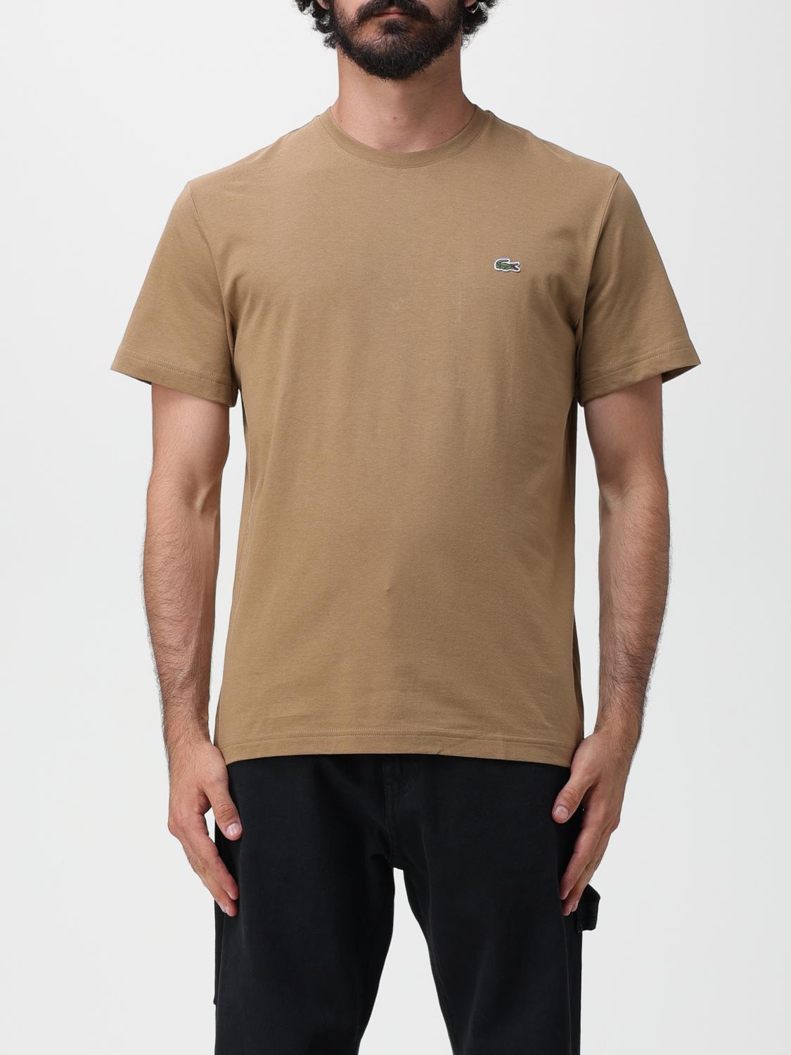 LACOSTE: T-shirt men Brown Lacoste t-shirt TH2038 online at