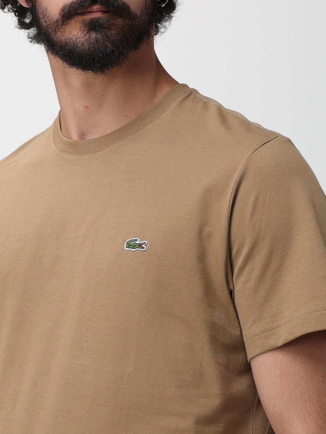 LACOSTE T-SHIRT: T-shirt men Lacoste, Brown - Img 3