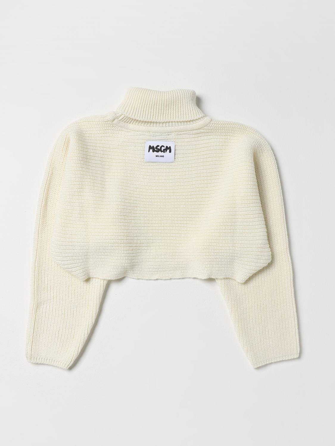 MSGM KIDS PULLOVER: Pullover kinder MSGM Kids, Cream - Img 2