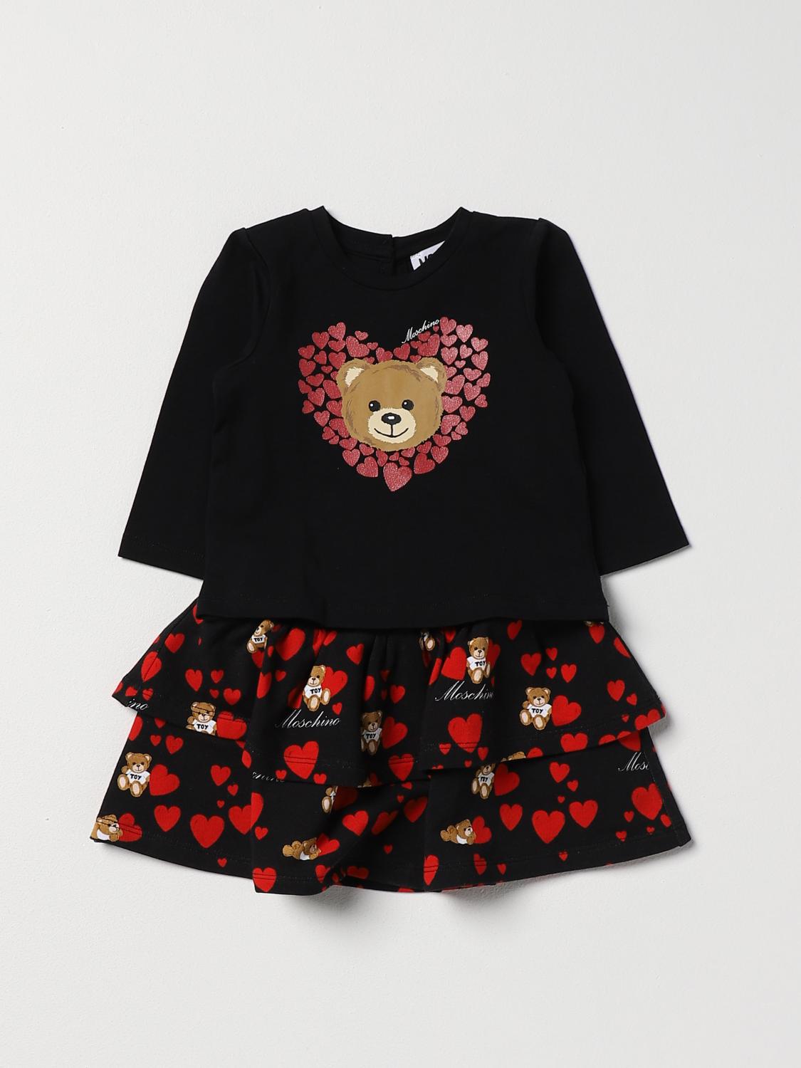 MOSCHINO BARBOTEUSE: Robe enfant Moschino Baby, Noir - Img 1