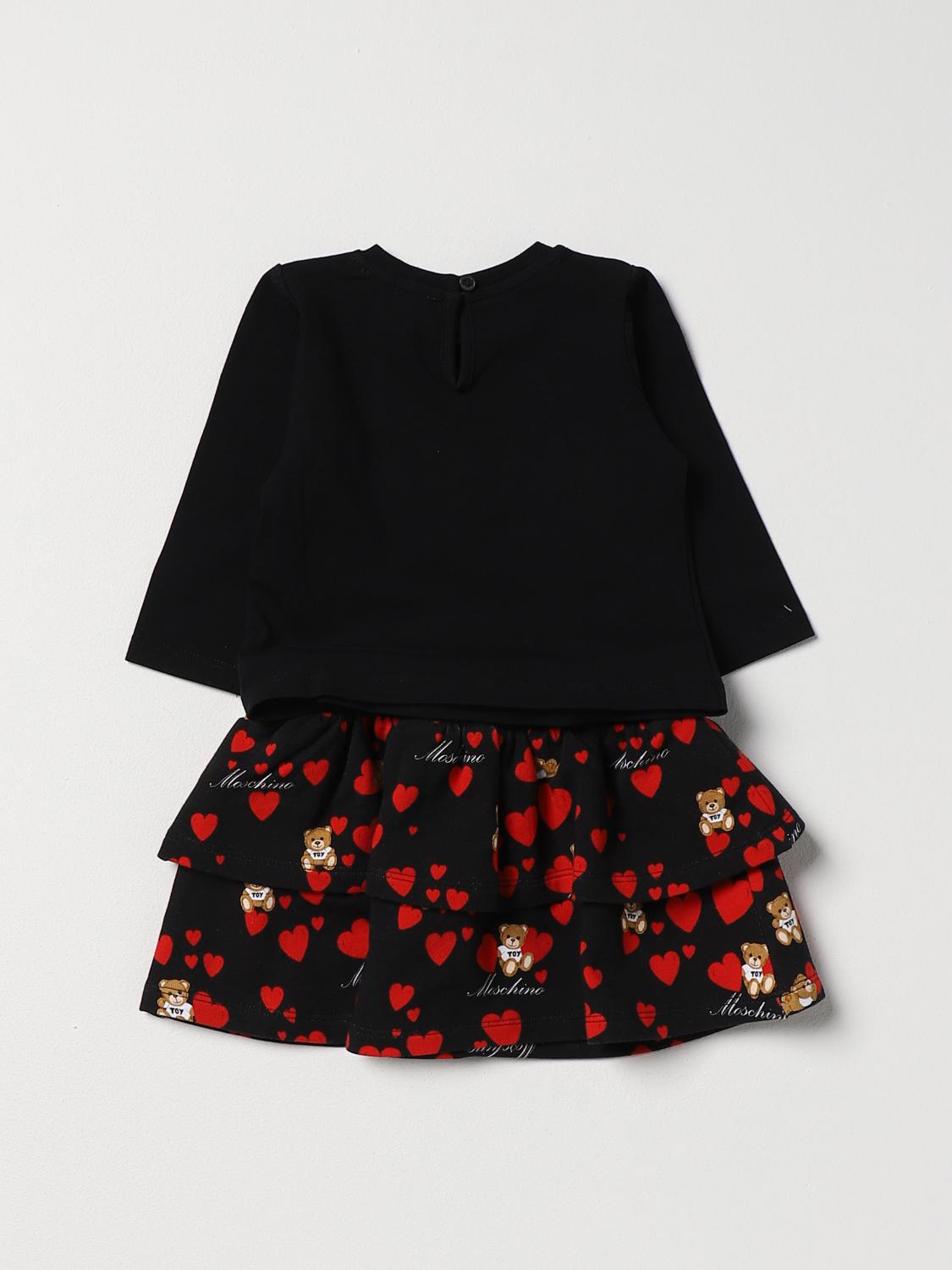 MOSCHINO BARBOTEUSE: Robe enfant Moschino Baby, Noir - Img 2