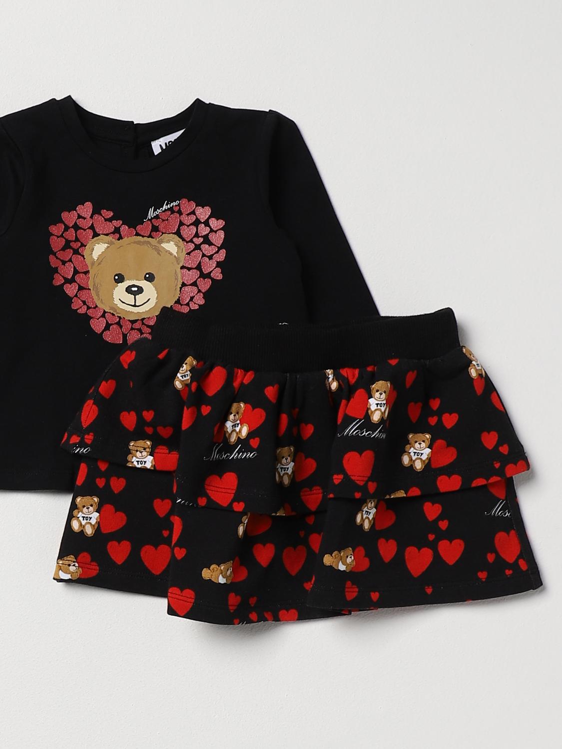 MOSCHINO BARBOTEUSE: Robe enfant Moschino Baby, Noir - Img 3