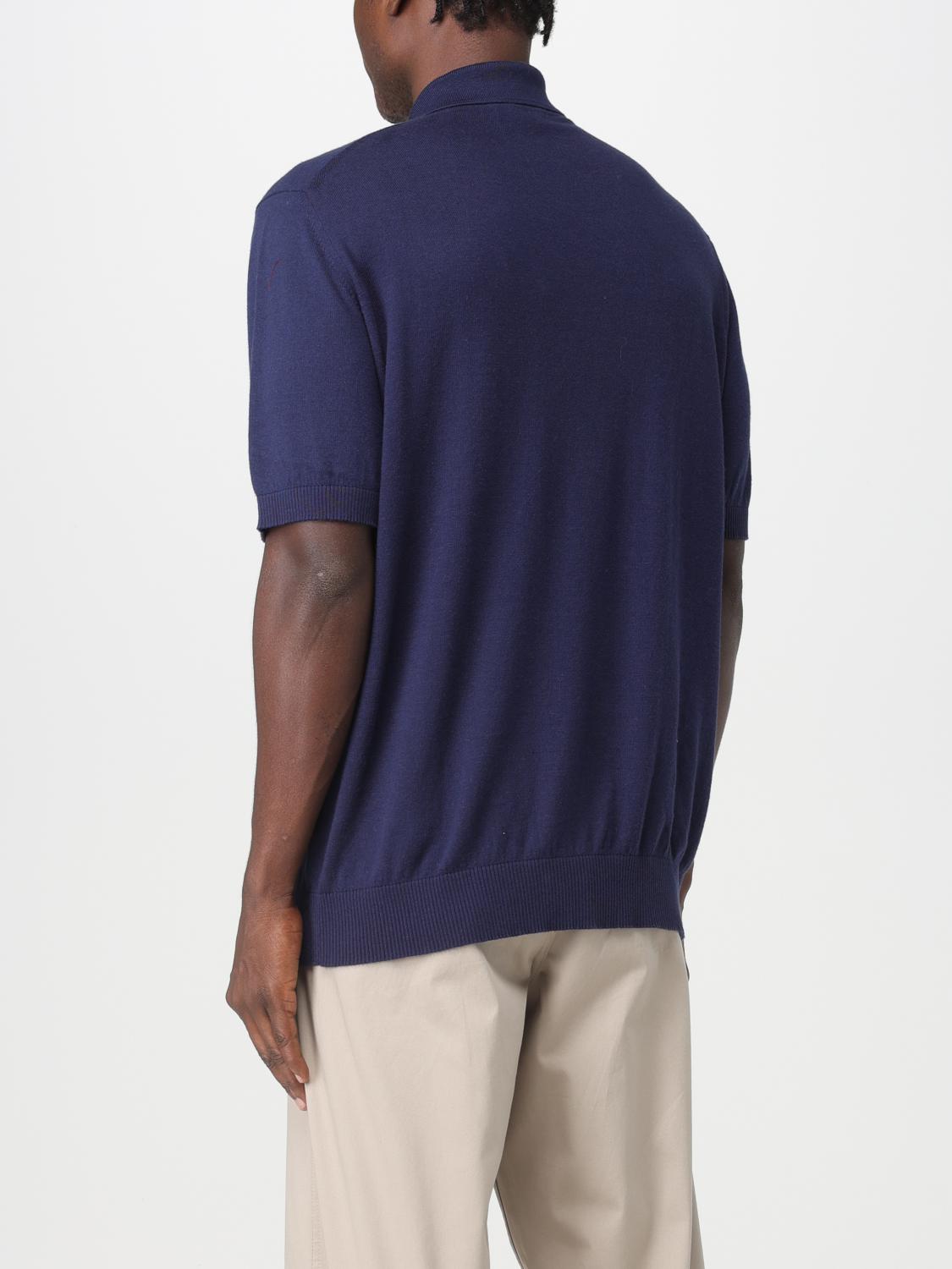 ETRO POLO: Polo Etro in cashmere e cotone, Blue - Img 3