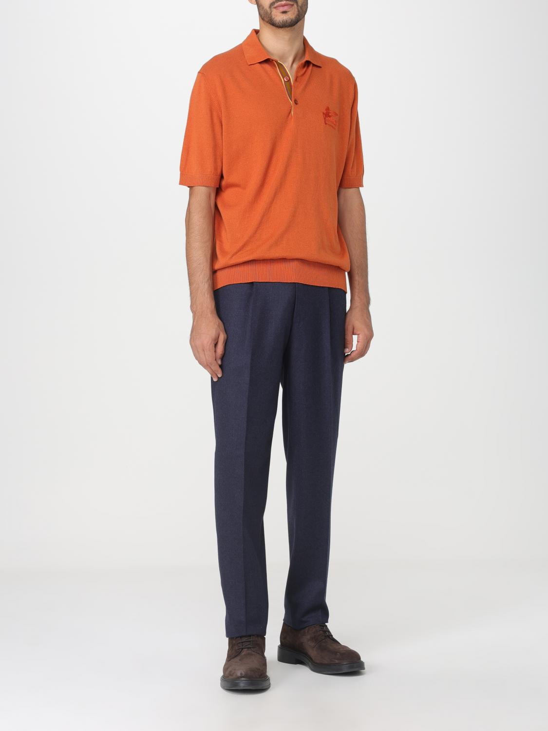 ETRO POLO SHIRT: Etro polo shirt in cashmere and cotton, Red - Img 2
