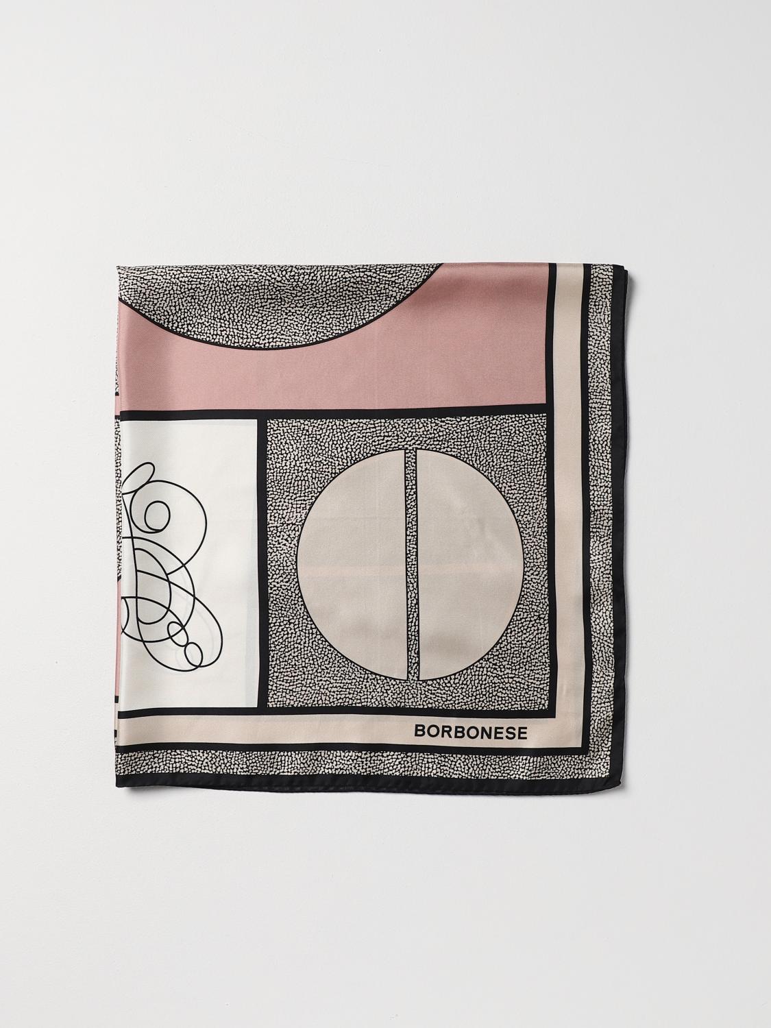 BORBONESE: Foulard in seta stampa OP Rosa Foulard Borbonese