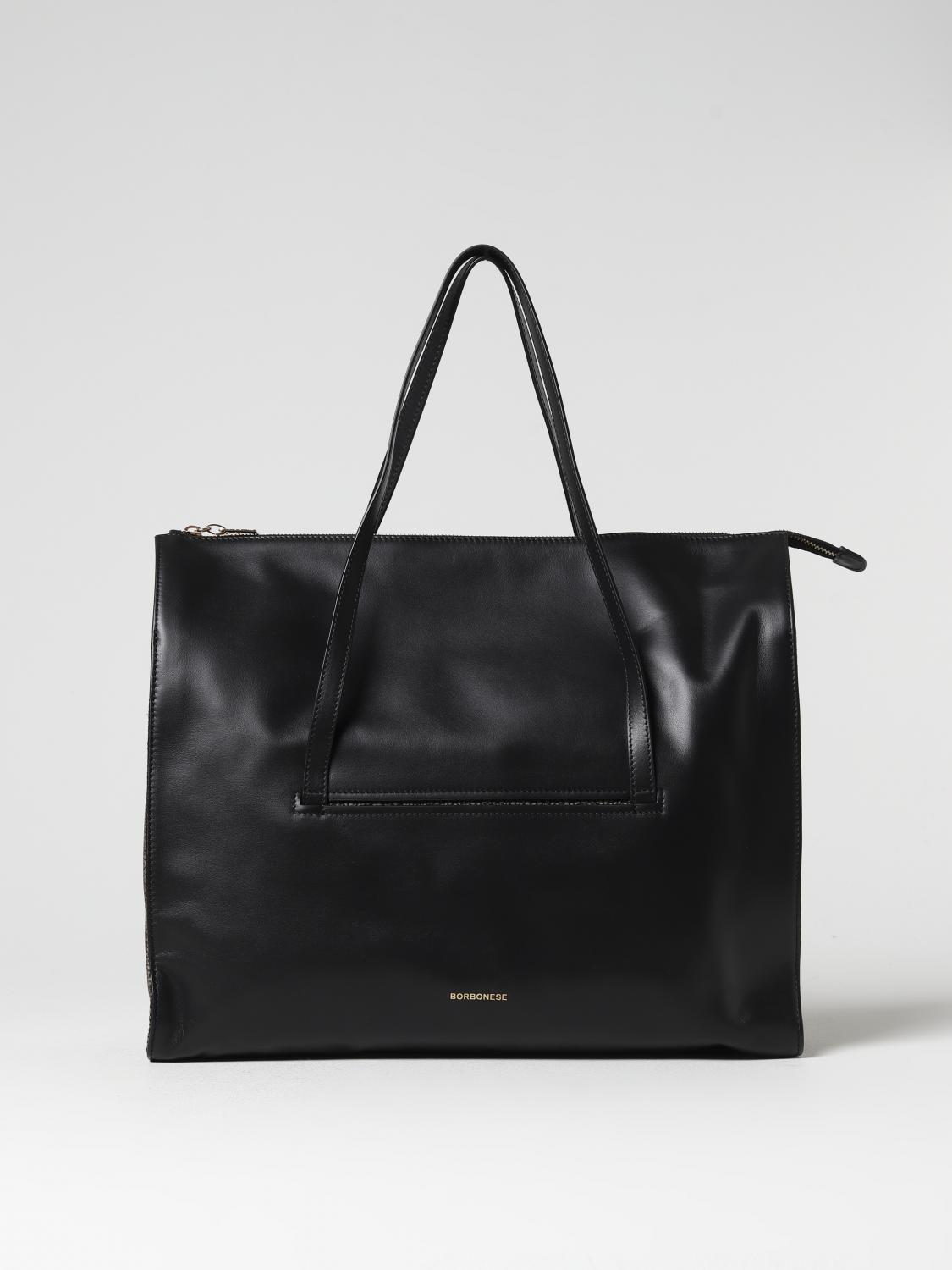 BORBONESE BORSA TOTE: Borsa Livre Borbonese in nappa e suede, Nero 1 - Img 1