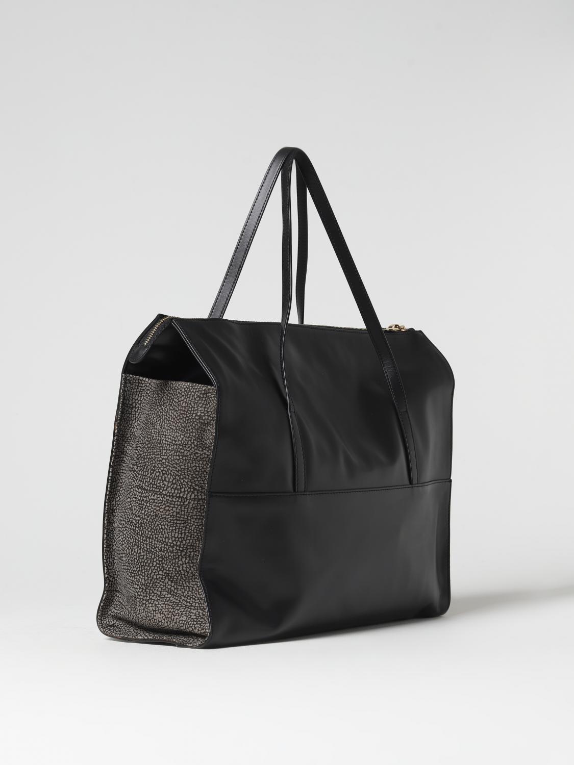 BORBONESE BORSA TOTE: Borsa Livre Borbonese in nappa e suede, Nero 1 - Img 2