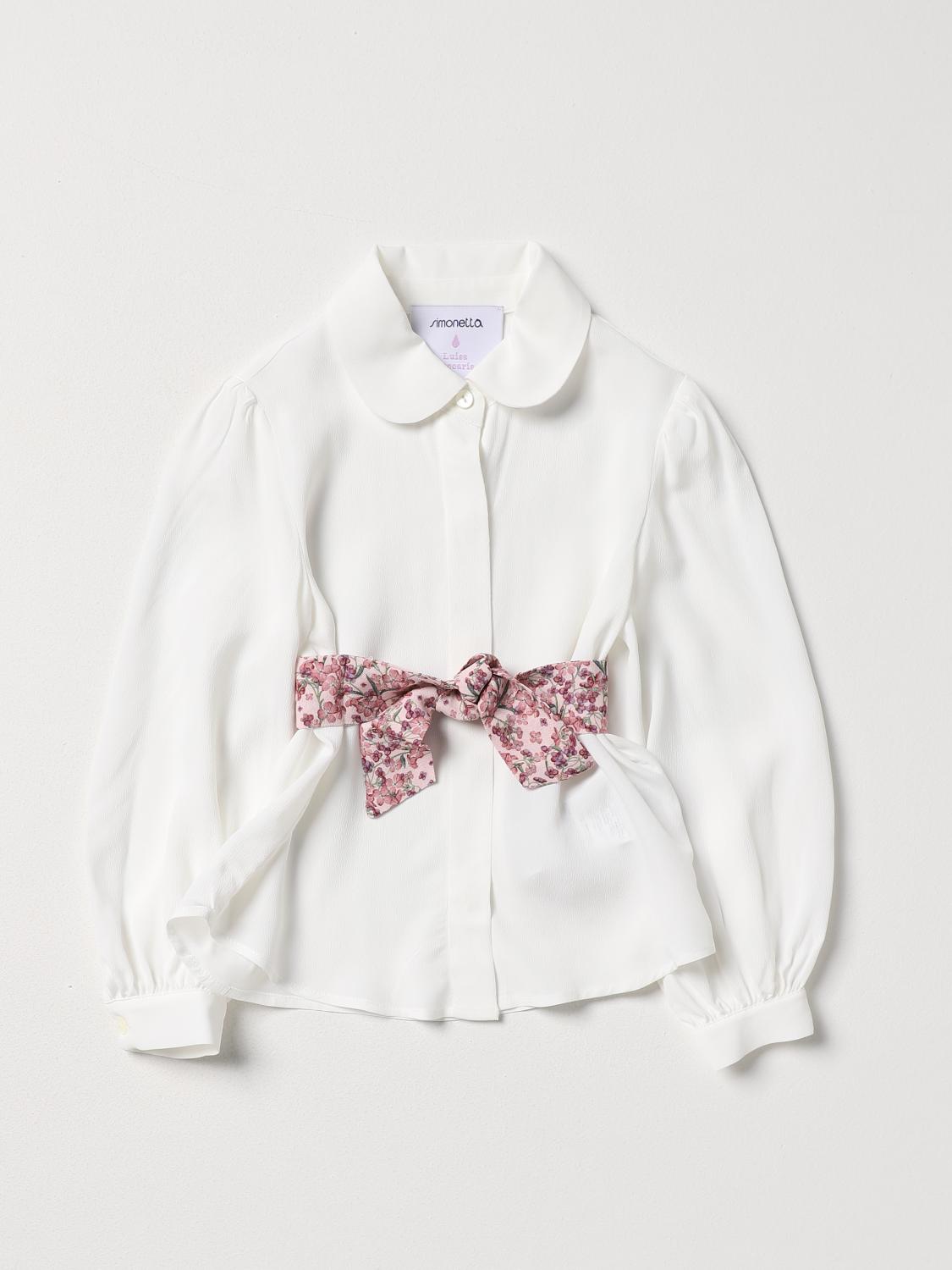 SIMONETTA BLUSE: Hemd kinder Simonetta, Weiß - Img 1