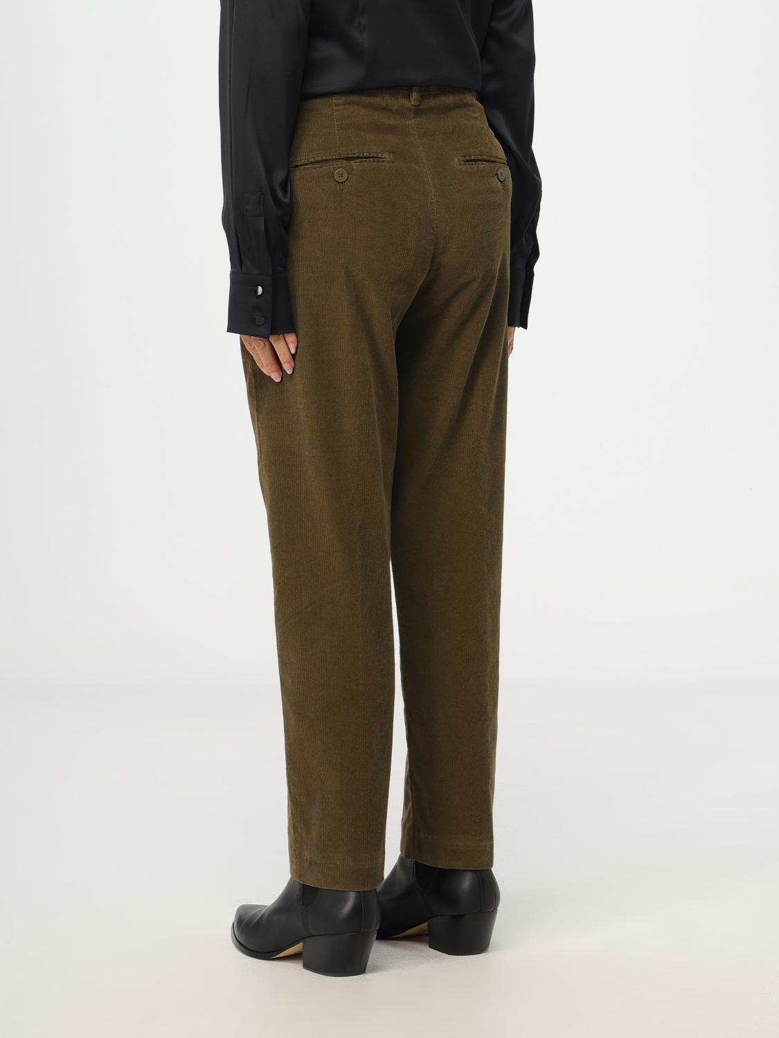 DONDUP PANTALONI: Pantalone cropped Dondup in velluto di misto cotone, Verde - Img 2