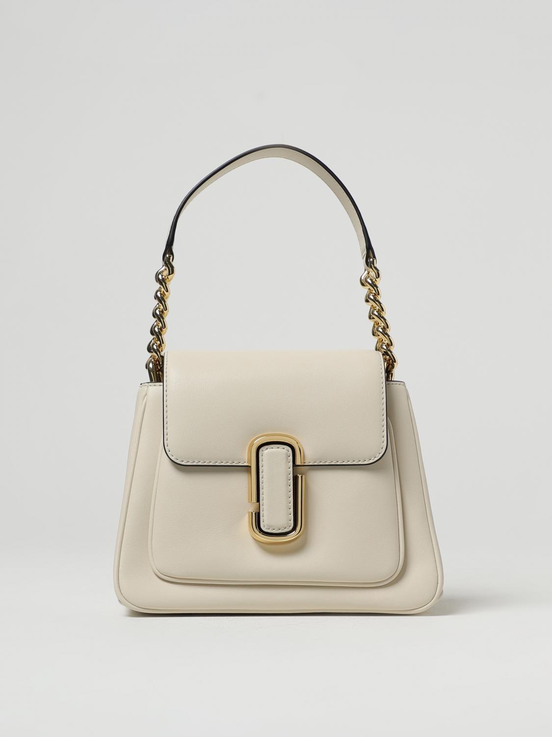 Marc Jacobs The J Marc Chain bag in coated leather - White