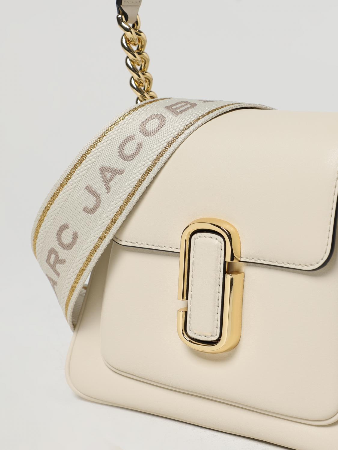 Marc Jacobs The J Marc Chain bag in coated leather - White