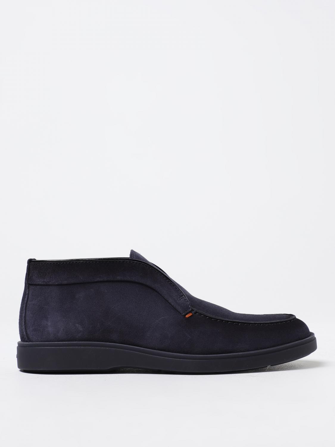 SANTONI STIEFELETTEN: Schuhe herren Santoni, Blau - Img 1