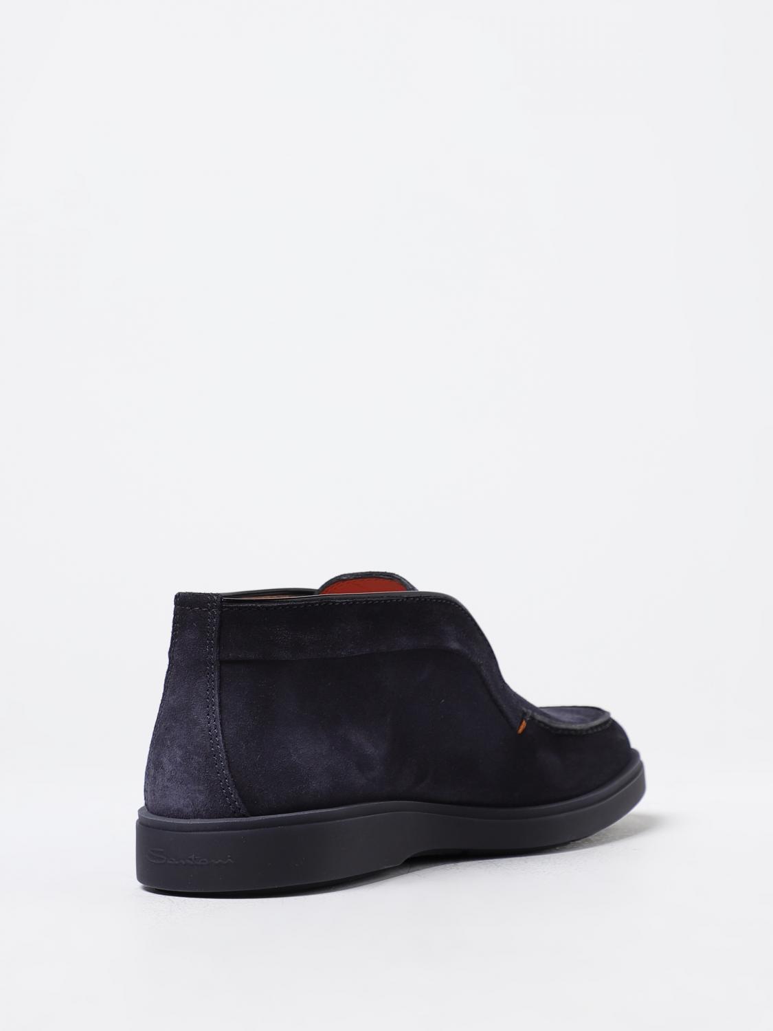 SANTONI STIEFELETTEN: Schuhe herren Santoni, Blau - Img 3