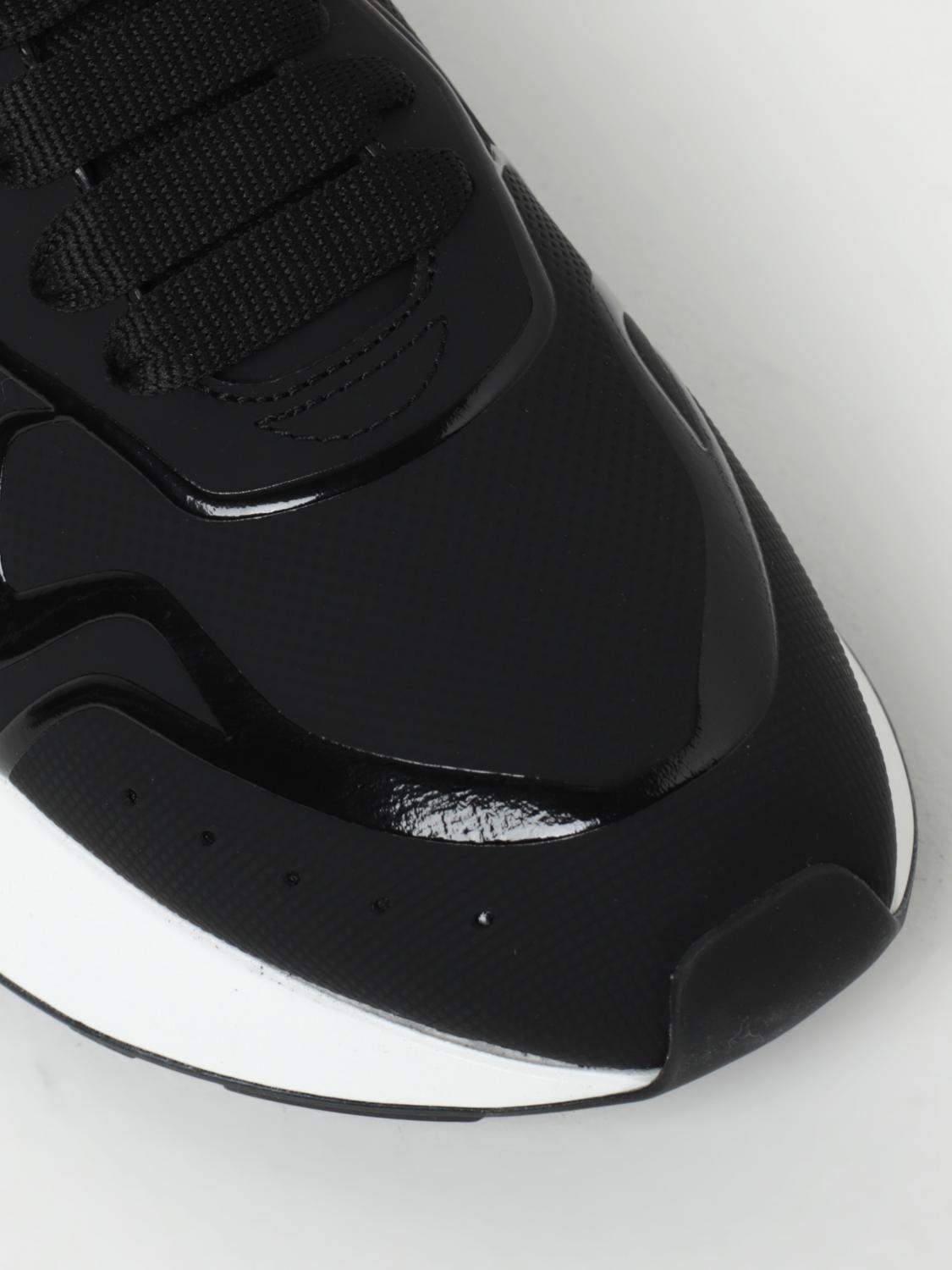 MCQUEEN SNEAKERS: McQueen Sprint Runner sneakers in rubberized leather, Black - Img 4