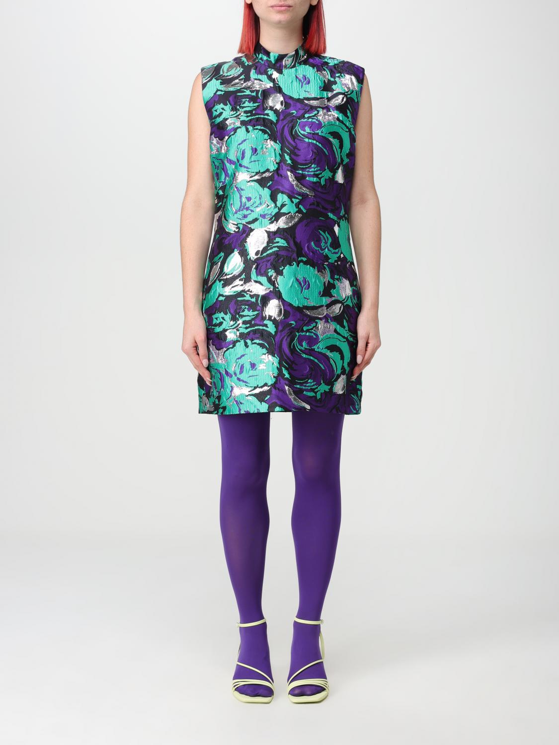 msgm green dress woman - Maxi dresses