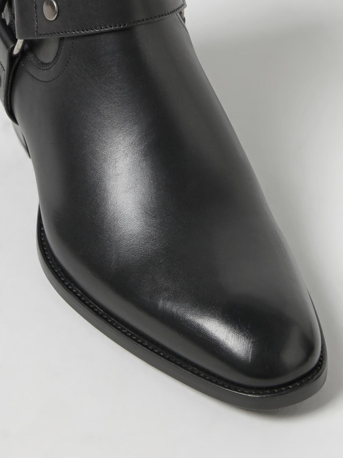 SAINT LAURENT BOOT: Saint Laurent Wyatt leather ankle boots with zip, Black - Img 4