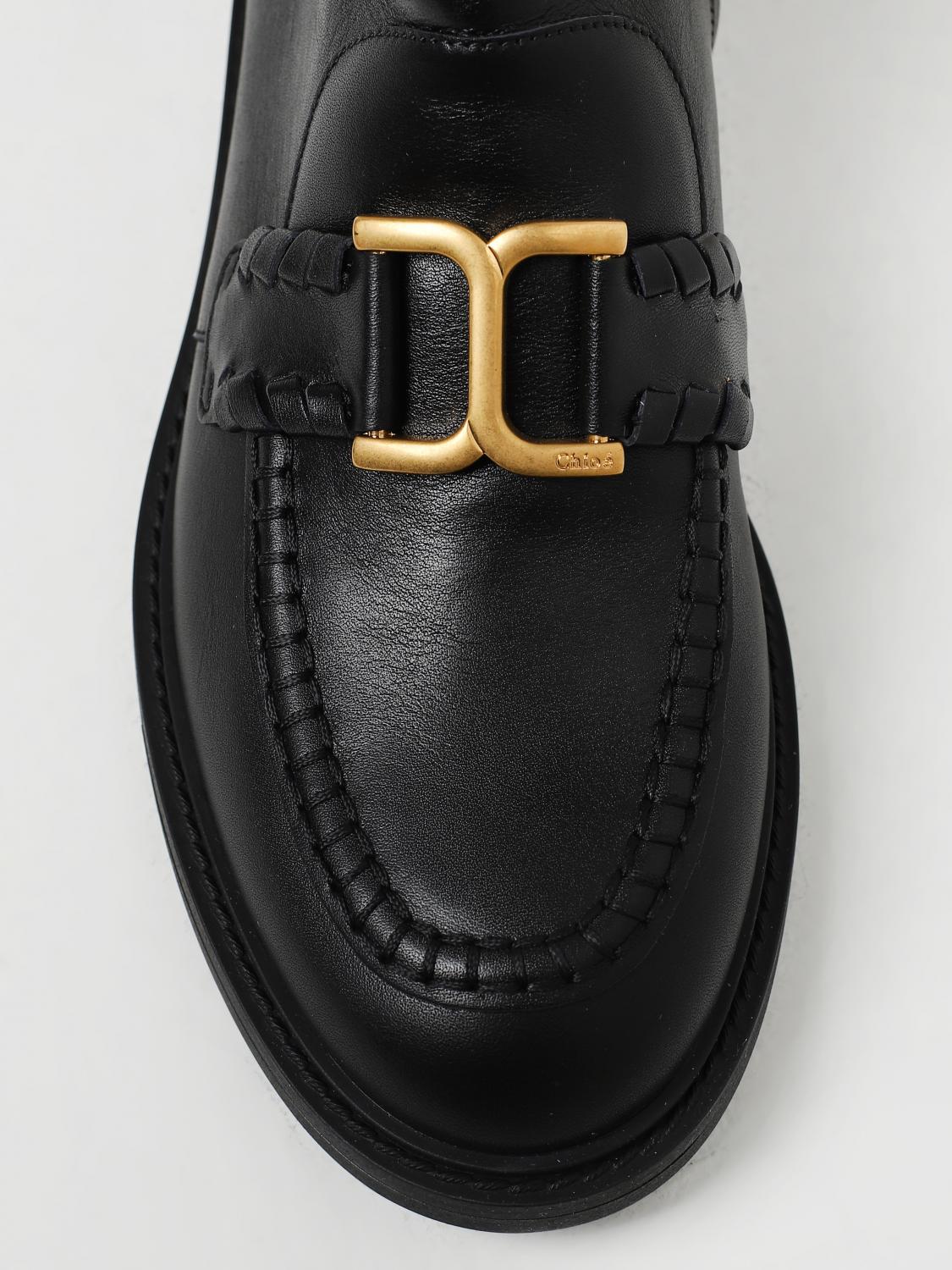 CHLOÉ FLAT ANKLE BOOT: Chloé Marcie leather ankle boots, Black - Img 4