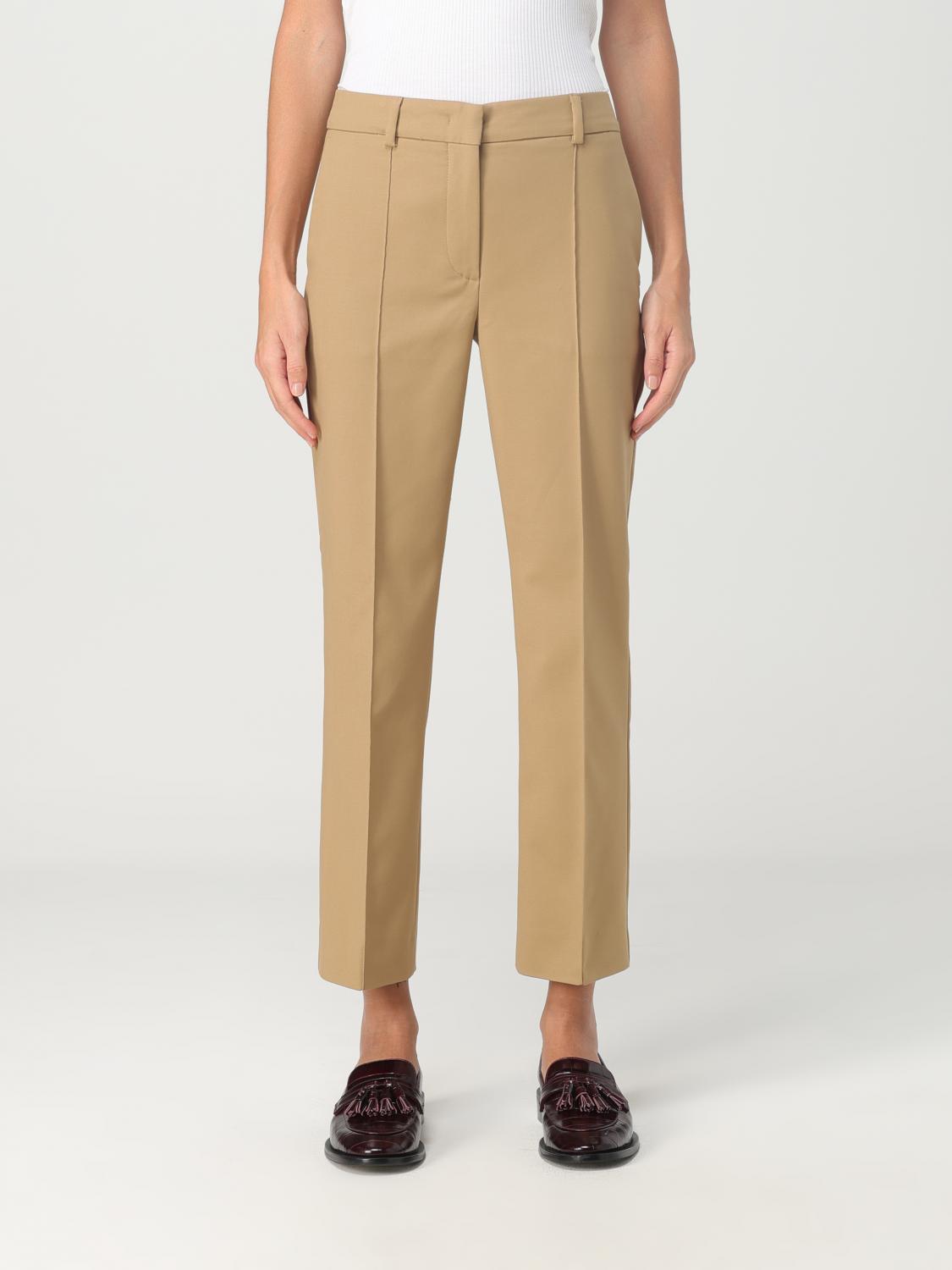 SPORTMAX PANTALONE: Pantalone Sportmax in misto cotone stretch, Marrone - Img 1
