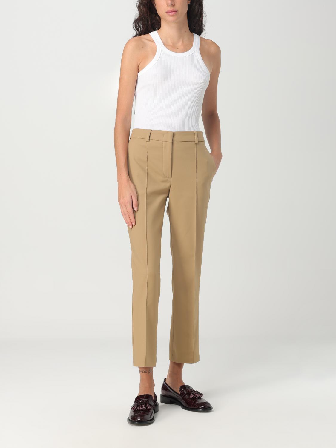 SPORTMAX PANTALONE: Pantalone Sportmax in misto cotone stretch, Marrone - Img 2