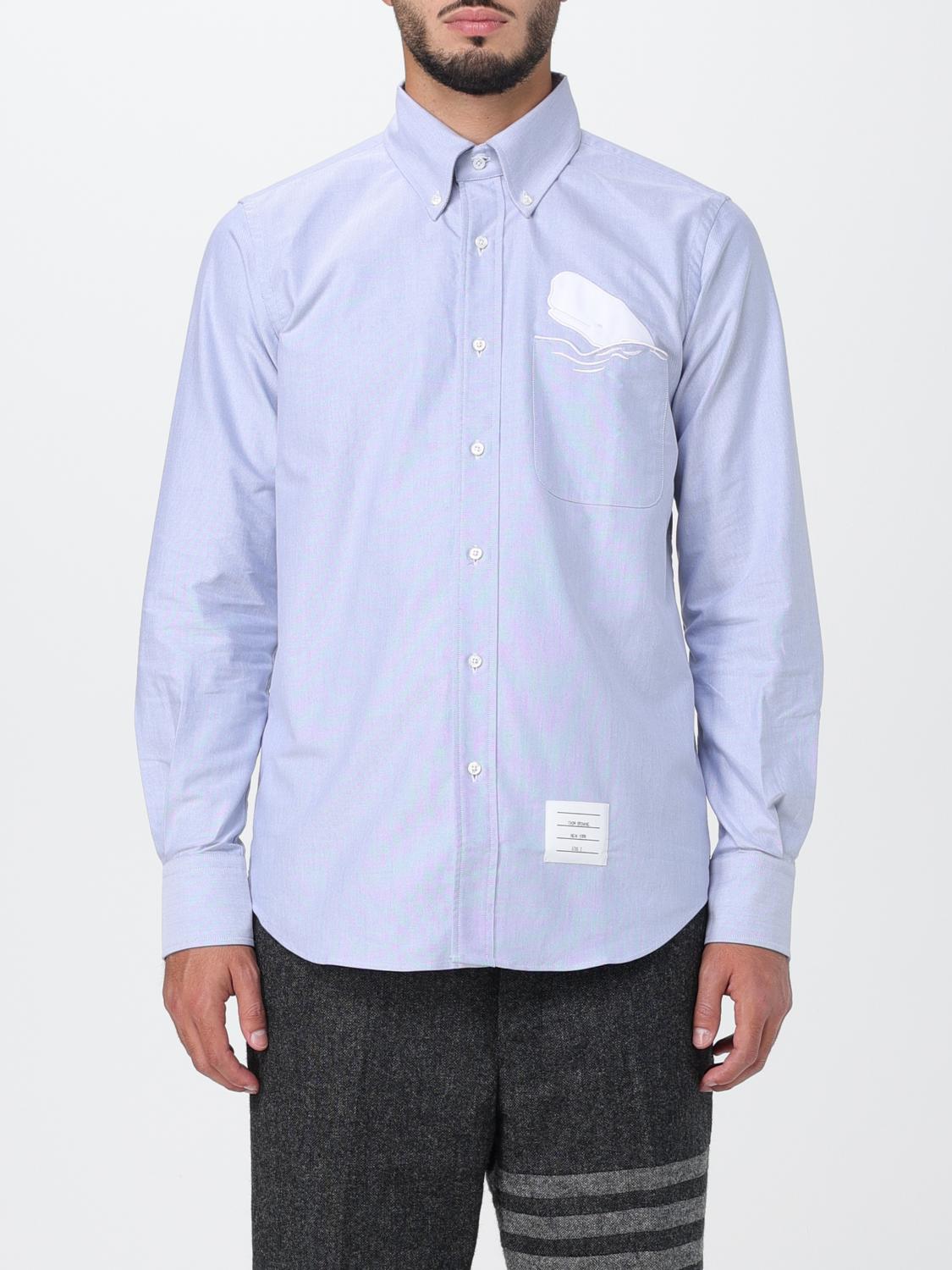 THOM BROWNE CAMISA: Camisa hombre Thom Browne, Azul Oscuro - Img 1