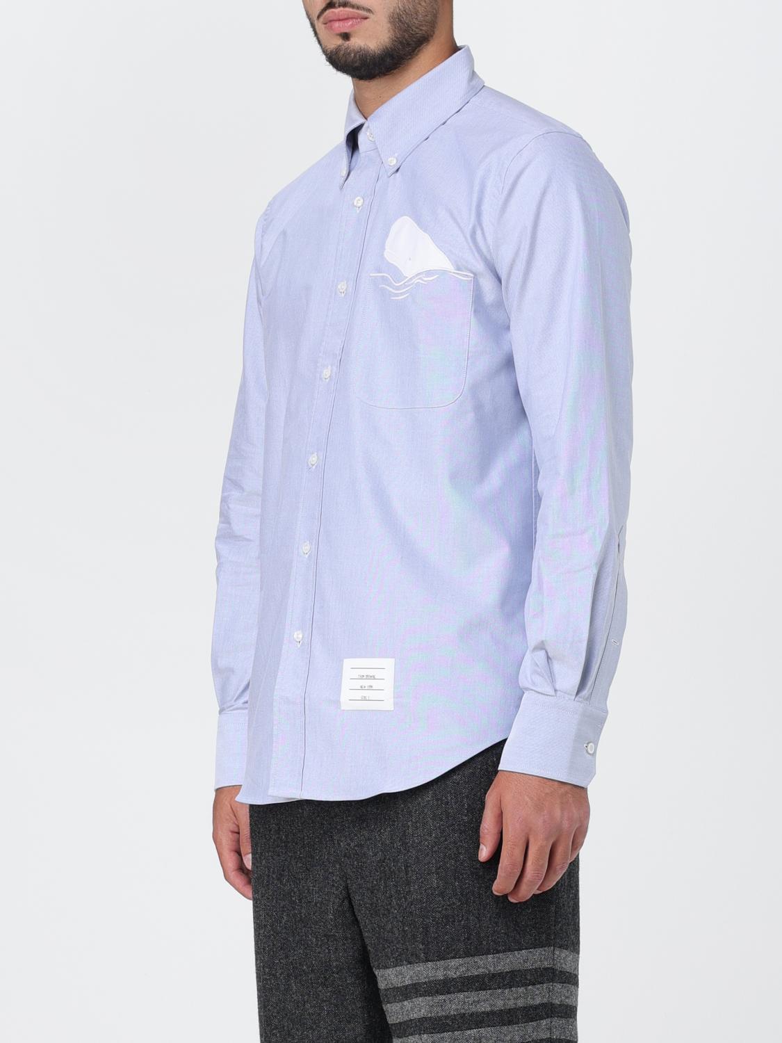 THOM BROWNE CAMISA: Camisa hombre Thom Browne, Azul Oscuro - Img 4