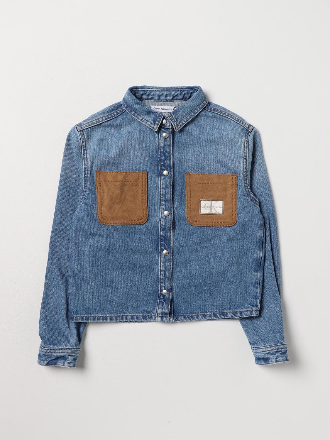 CALVIN KLEIN JEANS CAMISA: Camisa niños Calvin Klein Jeans, Azul Oscuro - Img 1