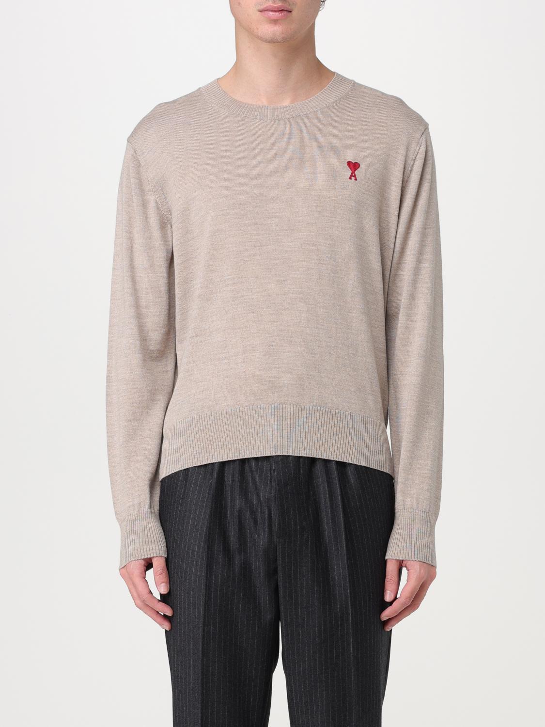 AMI PARIS PULLOVER: Pullover herren Ami Paris, Beige - Img 1