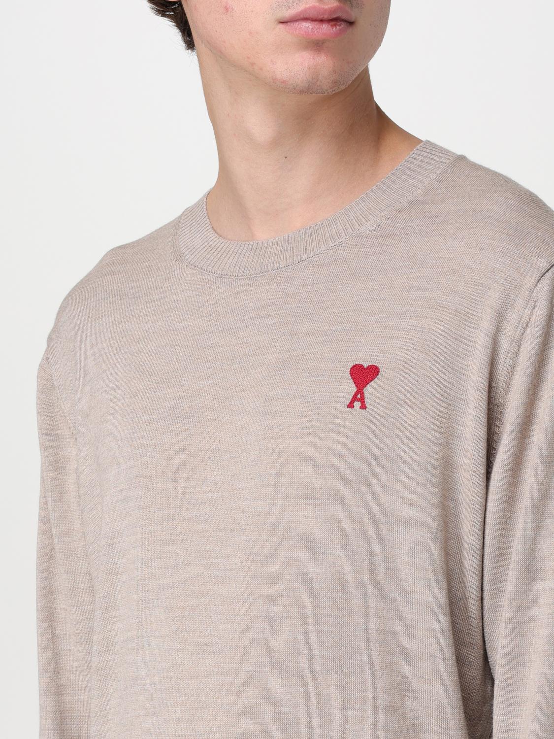 AMI PARIS PULLOVER: Pullover herren Ami Paris, Beige - Img 4