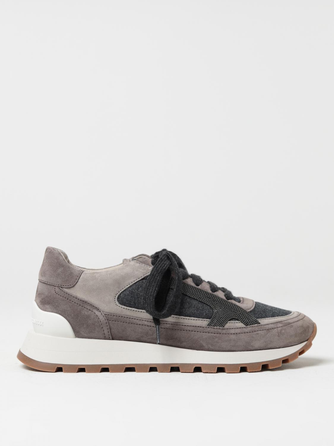 BRUNELLO CUCINELLI BASKETS: Baskets femme Brunello Cucinelli, Gris - Img 1
