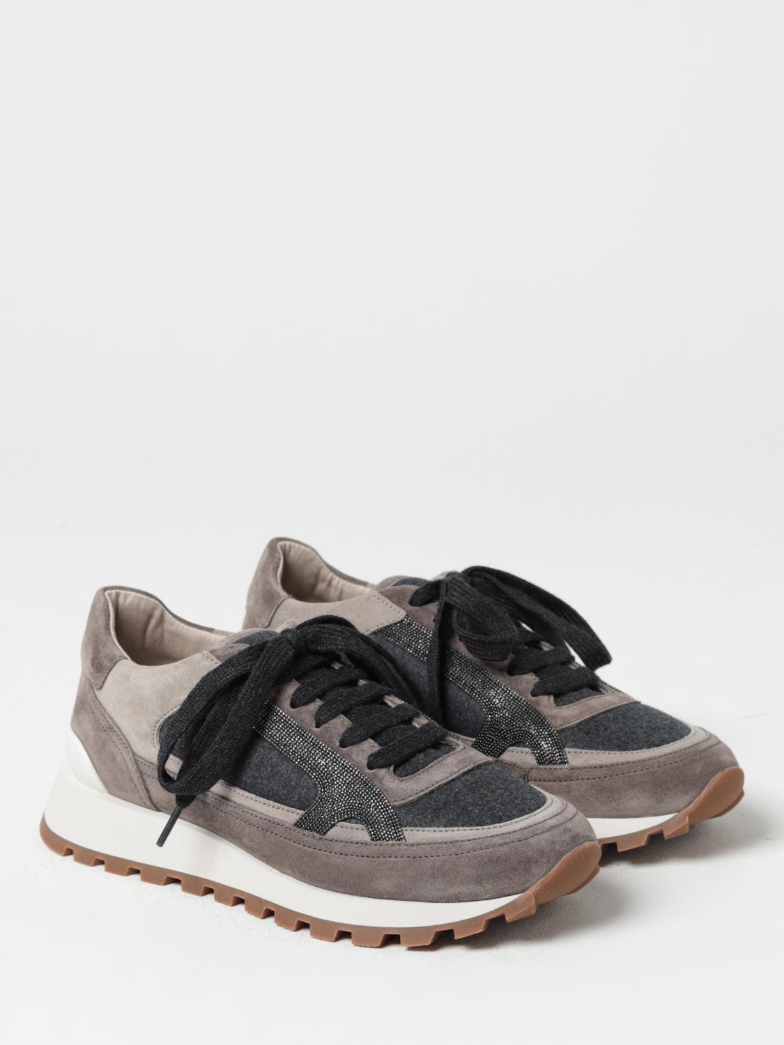 BRUNELLO CUCINELLI BASKETS: Baskets femme Brunello Cucinelli, Gris - Img 2