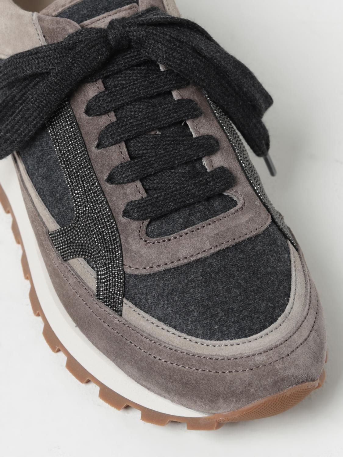 BRUNELLO CUCINELLI BASKETS: Baskets femme Brunello Cucinelli, Gris - Img 4