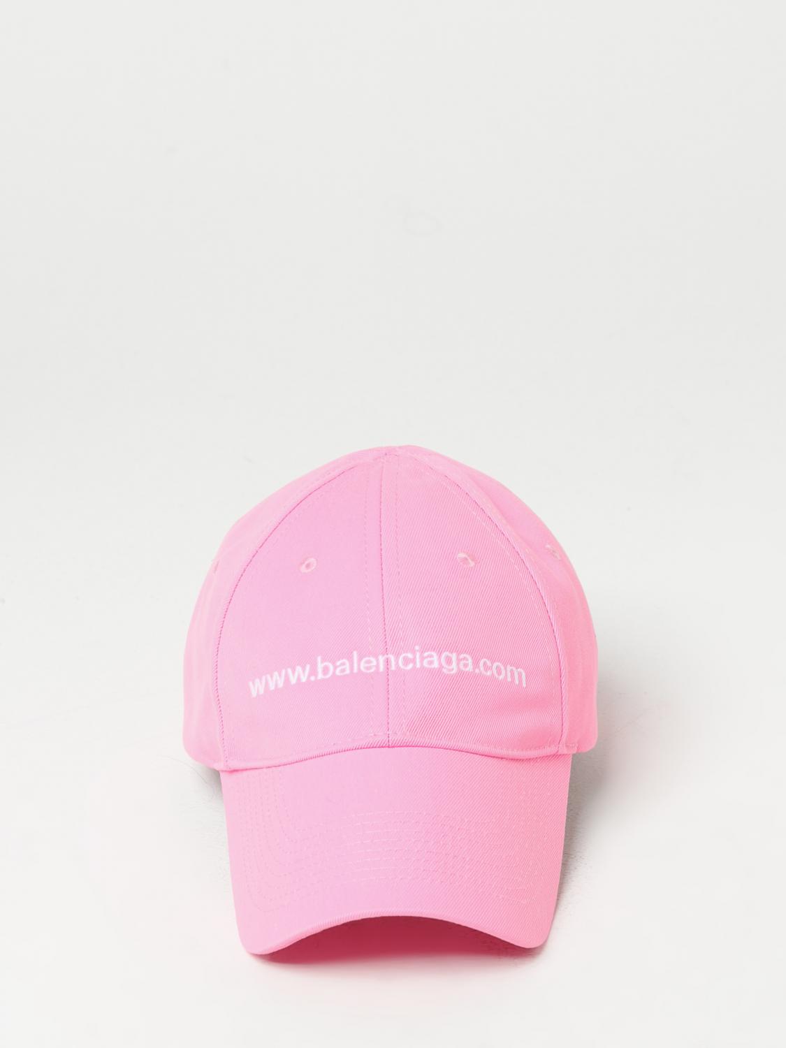 BALENCIAGA CAPPELLO: Cappello Balenciaga in cotone con logo ricamato, Rosa - Img 2