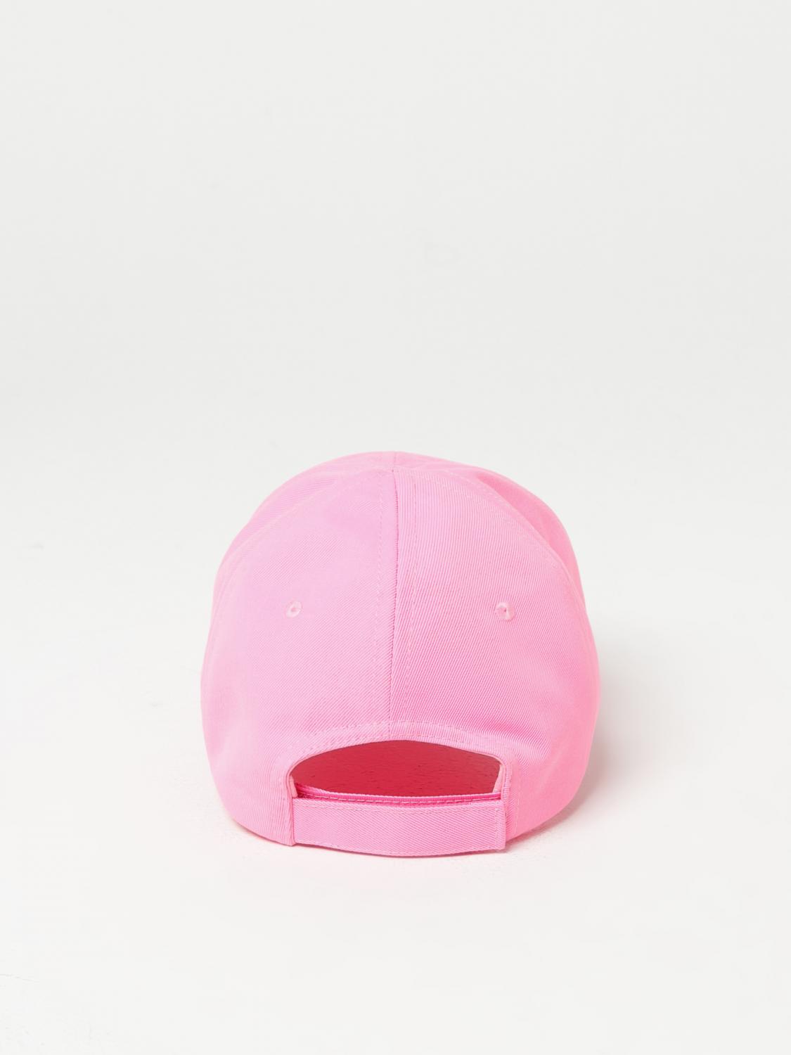 BALENCIAGA CAPPELLO: Cappello Balenciaga in cotone con logo ricamato, Rosa - Img 3