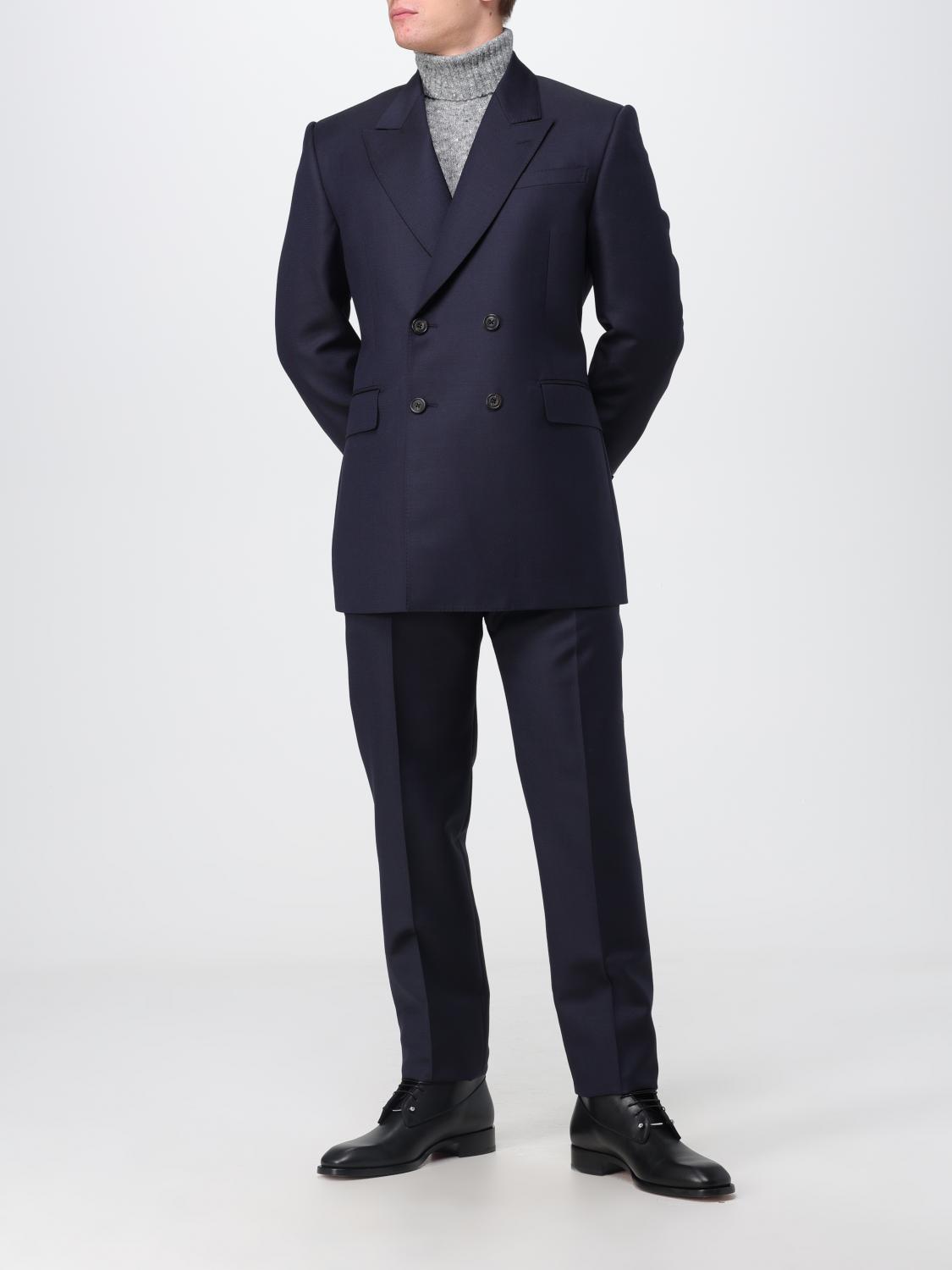 MCQUEEN JACKET: McQueen double-breasted blazer, Navy - Img 2