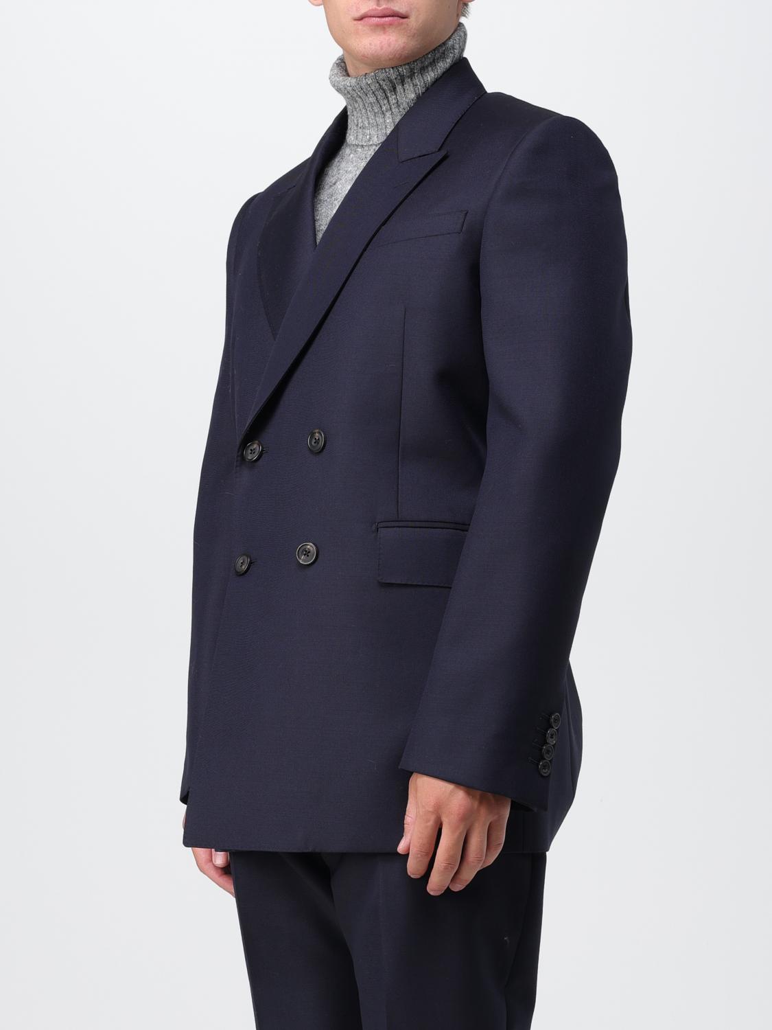 MCQUEEN JACKET: McQueen double-breasted blazer, Navy - Img 4